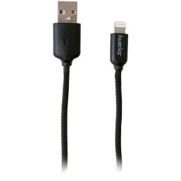 Iwerkz Braided Lightning To Usb Cable, 4ft (black) 44551