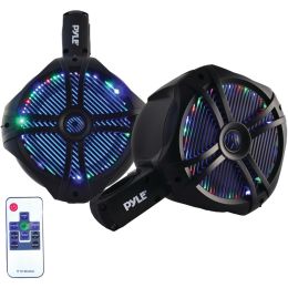 Pyle Pro Hydra Series 2-way Wakeboard Speakers With Programmable Led Lights (6.5") PYRPLMRWB65LEB