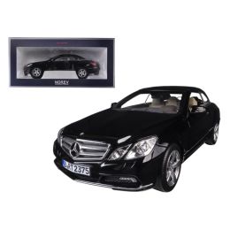 2010 Mercedes E Class E500 Cabriolet Black with Cream Interior 1/18 Diecast Model Car by Norev