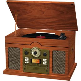 Sylvania Nostalgia 7-in-1 With Bluetooth Turntable CURSRCD844