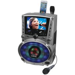 Karaoke Usa Dvd And Cd+g And Mp3+g Bluetooth Karaoke System With 7" Tft Color Screen & Led Sync Lights JSKGF758