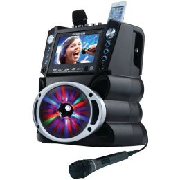 Karaoke Usa Dvd And Cd+g And Mp3+g Bluetooth Karaoke System With 7" Tft Color Screen & Led Sync Lights JSKGF842