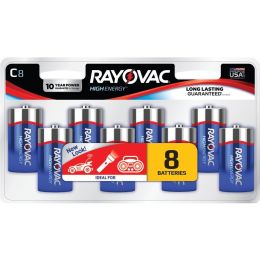 Rayovac C Alkaline Batteries, 8 Pk RVC8148LJ