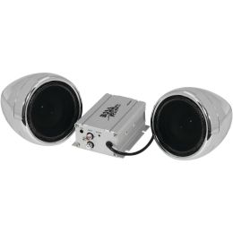 Boss Audio 600-watt Motorcycle And All-terrain Speaker & Amp System (without Bluetooth, Silver) BOSMC400