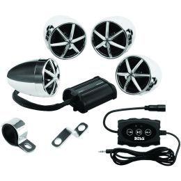 Boss Audio 1,200-watt Motorcycle And Atv 4-speaker Sound System With Bluetooth BOSMC650B
