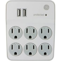 General Electric 6-outlet Surge-protector Wall Tap With 2 Usb Ports JAS36735