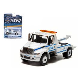 2013 International Durastar 4400 NYPD Tow Truck White 1/64 Diecast Model by Greenlight