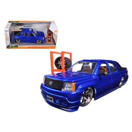 2002 Cadillac Escalade EXT Blue \Just Trucks\ with Extra Wheels 1/24 Diecast Car Model by Jada