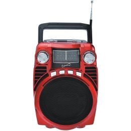 Supersonic Bluetooth Portable 4-band Radio (red) SSCSC1390RD