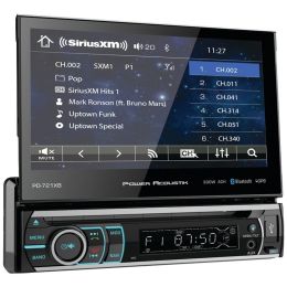 Power Acoustik 7" Incite Single-din In-dash Motorized Touchscreen Lcd Dvd Receiver With Detachable Face & Bluetooth (siriusxm Ready) POWPD721XB