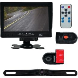 Pyle Monitor System With 2 Interior Dvr Dash Cams & License-plate Camera PYLPLCMDVR72