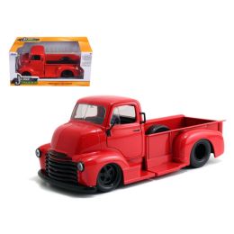 1952 Chevrolet COE Pickup Truck Red with Black Wheels 1/24 Diecast Model by Jada