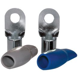 Db Link 0-gauge 5 And 16" Nickel-plated Ring Terminals, 4 Pk DBDRT0B