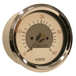 VDO Allentare White/Grey 4000RPM 3-3/8 (85mm) Diesel Tachometer (Alternator) - 12V