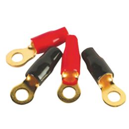 Db Link 8-gauge 5 And 16" Gold-plated Ring Terminals, 4 Pk DBDRT8