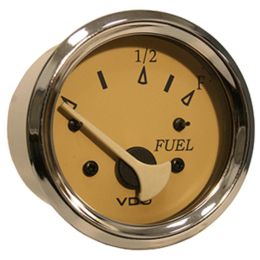 VDO Allentare Teak Fuel Level Gauge - Use w/Marine 240-33 Ohm Fuel Senders - 12V