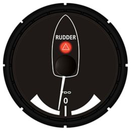 VDO Viewline Onyx Rudder Angle Indicator 3 3/8 (85mm) 12/24V - Use with VDO Sender