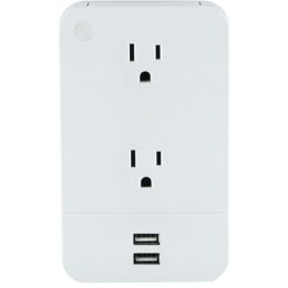 General Electric 2-outlet Wall Tap With 2 Usb Ports JAS31706