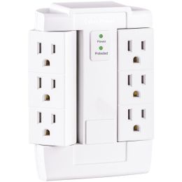 Cpu 6-outlet Essential Swivel Surge Protector Wall Tap CYBB600WSRC2