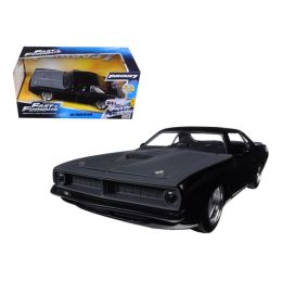 Letty\s Plymouth Barracuda Matt Black \Fast & Furious 7\ Movie 1/24 Diecast Model Car by Jada