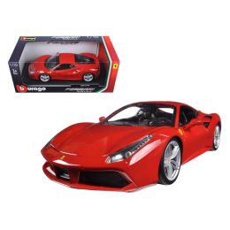 Ferrari 488 GTB Red 1/18 Diecast Model Car by Bburago