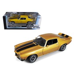 1971 Chevrolet Camaro Z/28 Placer Gold 1/18 Diecast Car Model by Autoworld