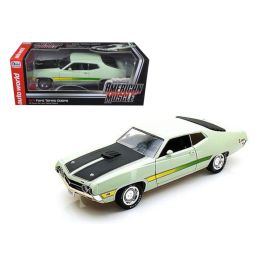 1971 Ford Torino Cobra Code H Light Green 1/18 Diecast Model Car by Autoworld