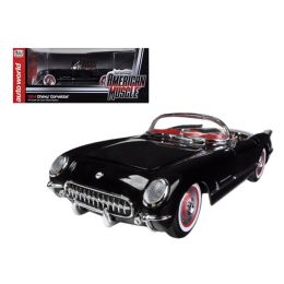 1954 Chevrolet Corvette Black Limited to 1500pc 1/18 Diecast Model Car by Autoworld