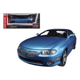 2004 Pontiac GTO Blue \Car & Driver\ Bermuda Blue With Black Interior Limited to 1250pc Worldwide 1/18 Diecast Model Car by Autoworld