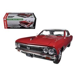 1966 Chevrolet Chevelle SS 396 L78 Red Christmas Edition 1/18 Limited to 750pc by Autoworld