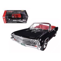 1967 Chevrolet Chevelle SS 396 L-78 Convertible Black 50th Anniversary Limited Edition 1002pc 1/18 Diecast Model Car by Autoworld