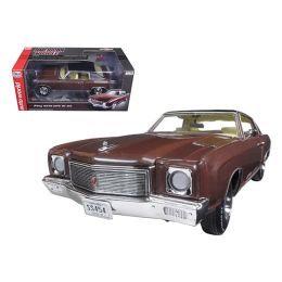 1971 Chevrolet Monte Carlo SS 454 Rosewood Metallic Limited Edition to 1002pcs 1/18 Diecast Model Car by Autoworld
