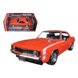 Custom 1969 Chevrolet Camaro SS Orange Limited Edition to 750pc 1/24 Diecast Model Car by Autoworld
