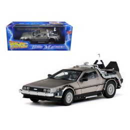 Delorean Time Machine From \Back To The Future II\ Movie 1/18 Diecast Model Car by Sunstar