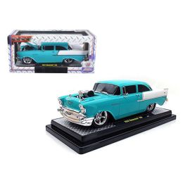 1957 Chevrolet 150 Turqouise & India Ivory Ltd to 7500pc 1/24 Diecast Model Car by M2 Machines