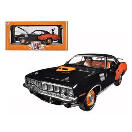 1971 Plymouth Cuda HEMI Black 50th Anniversary 1/24 Diecast Model Car by M2 Machines