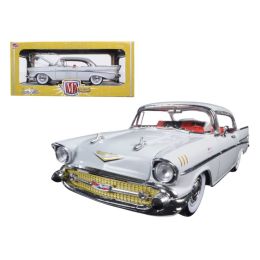 1957 Chevrolet Bel Air Hardtop Imperial Ivory 1/24 Diecast Model Car by M2 Machines