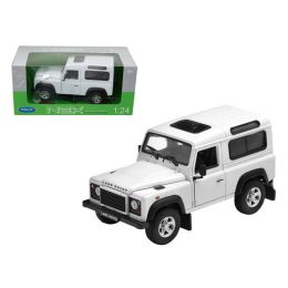 Land Rover Defender White Diecast Car Model 1/24 Die Cast Car by Welly