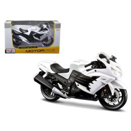 2012 Kawasaki Ninja ZX-14R White Motorcycle 1/12 by Maisto