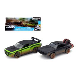 Dom\s 1970 Dodge Charger R/T Off Road and Letty\s Dodge Challenger SRT8 \Fast & Furious 7\ Movie Set of 2 Cars 1/32 Diecast Model Cars by Jada