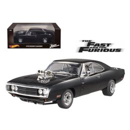 1970 Dodge Charger Black \The Fast & Furious\ Movie (2001) 1/18 Diecast Model Car by Hotwheels