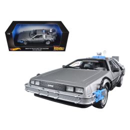 Back To The Future Time Machine Delorean with Mr. Fusion 1/18 Diecast Model Car by Hotwheels