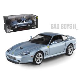 Ferrari 575M Maranello Blue From Movie \Bad Boys 2\ Elite Edition 1/18 Diecast Model Car by Hotwheels