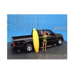 Surfer Jodi Figure For 1:18 Diecast Model Cars by American Diorama