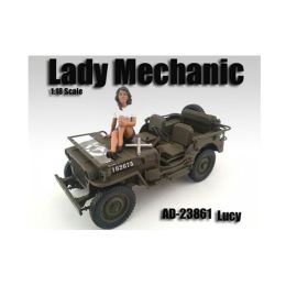 Lady Mechanic Lucy Figure For 1:18 Scale Models by American Diorama