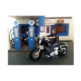 Biker Bull Dog Figure For 1:18 Scale Models by American Diorama