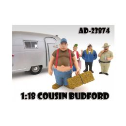 Cousin Budford \Trailer Park\ Figure For 1:18 Scale Diecast Model Cars by American Diorama