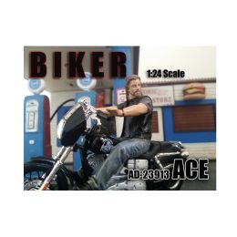 Biker Ace Figure For 1:24 Scale Models by American Diorama