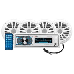 Boss Audio MCK632WB.64 Package w/MR632UAB AM/FM CD Receiver; 2 Pair of 6.5 MR6W Speakers & MRANT10 Antenna