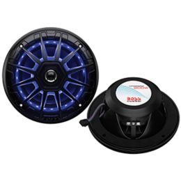 Boss Audio MRGB65B 6.5 2-Way 200W Marine Full Range Speaker w/RGB LED Lights - Black - Pair